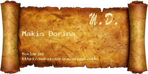Makis Dorina névjegykártya